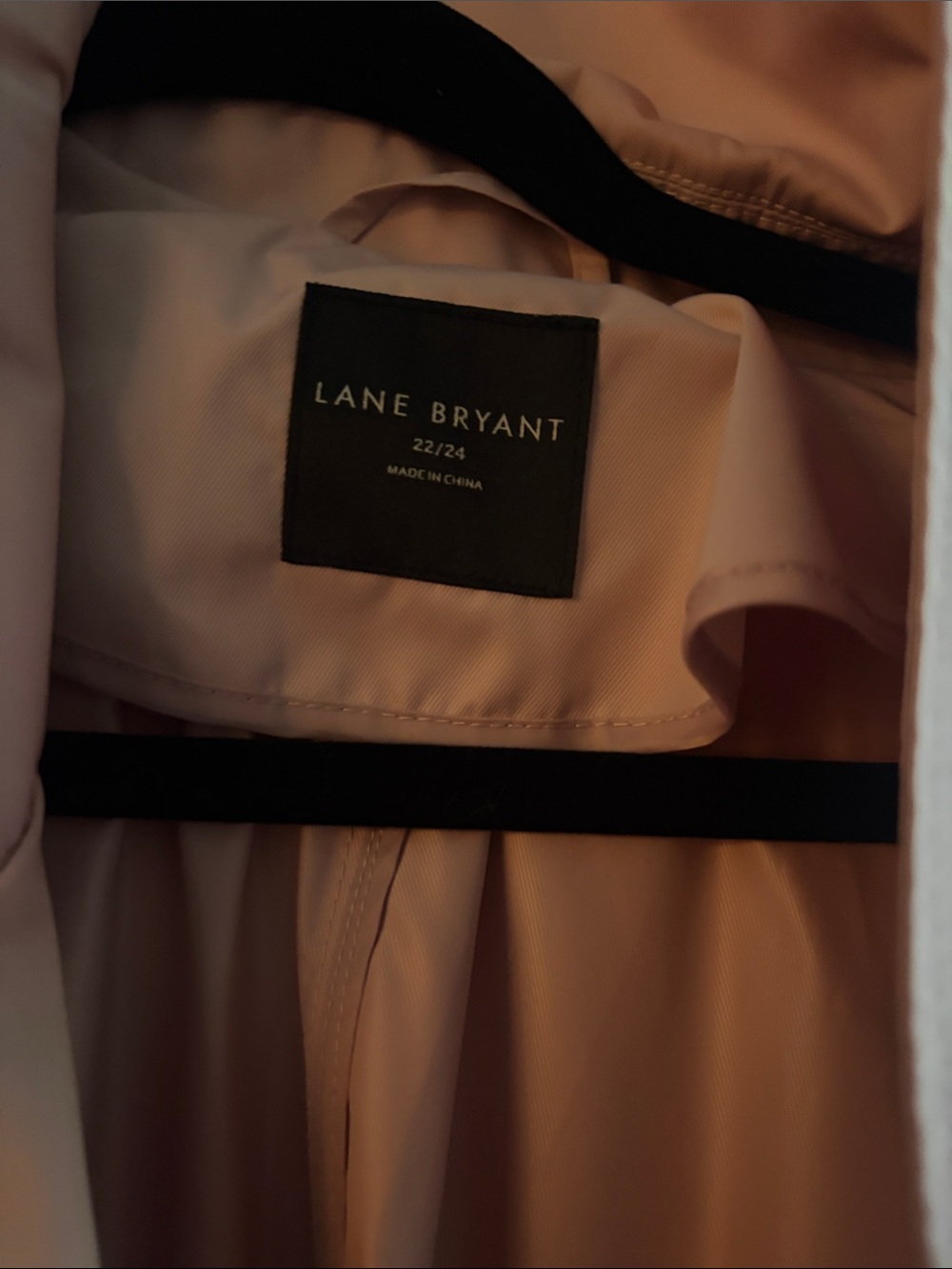 NWOT - Never Worn - Lane Bryant Blush Pink Womens Trench Coat - Picture 2 of 6